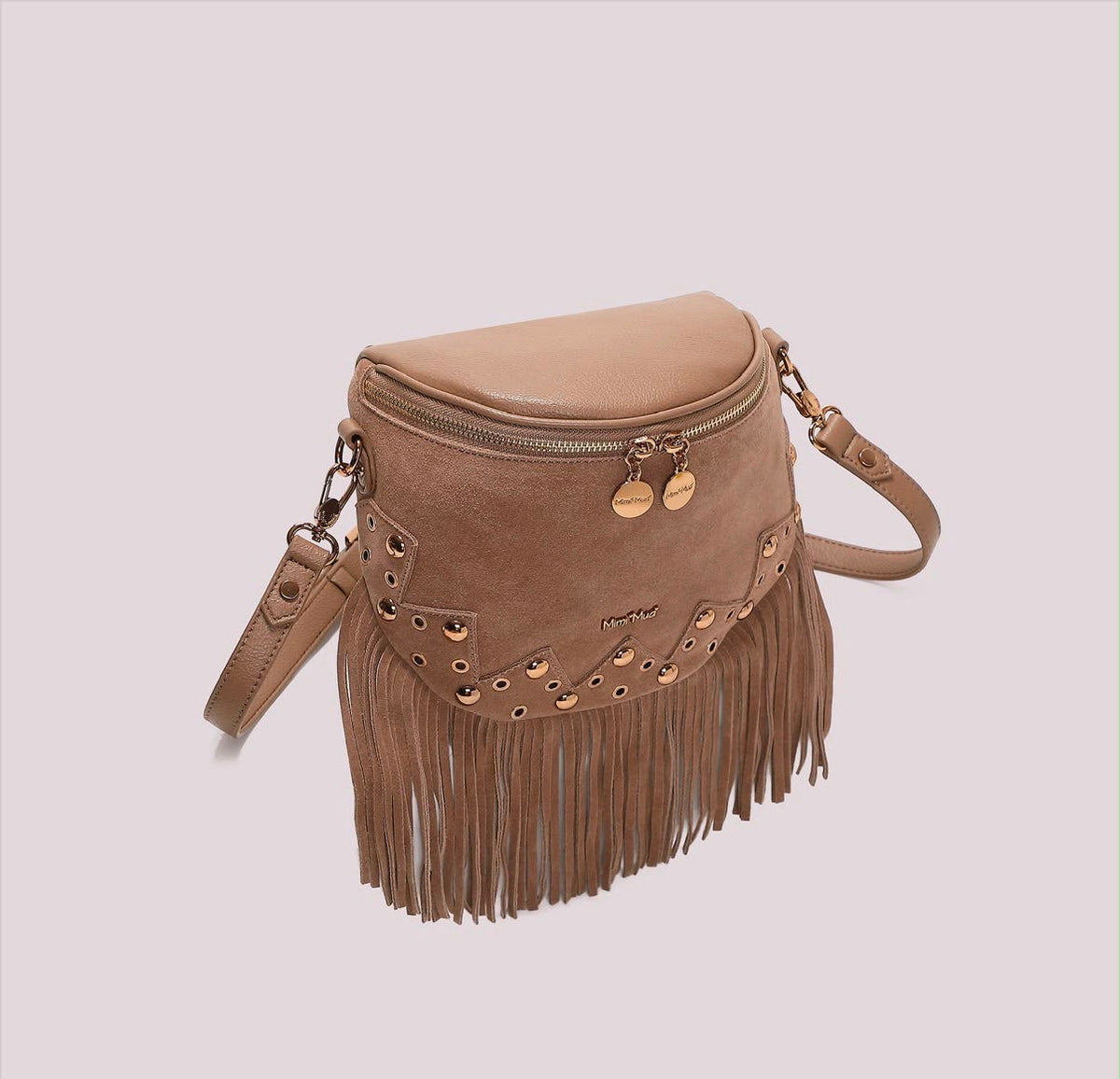 BORSA MARSUPIO CON FRANGE E BORCHIE- MIMI’ MUA’