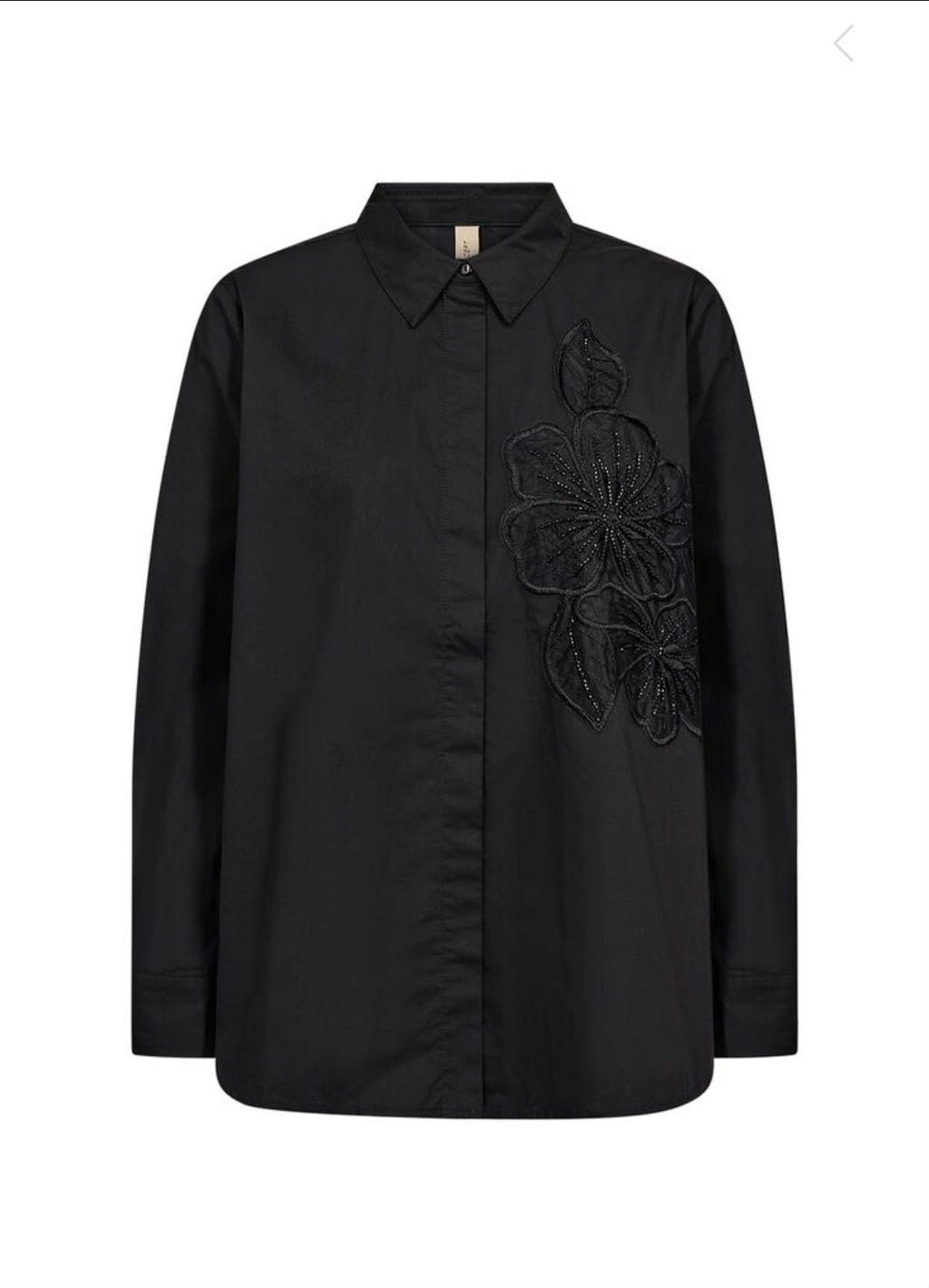 CAMICIA CON FIORE APPLICATO