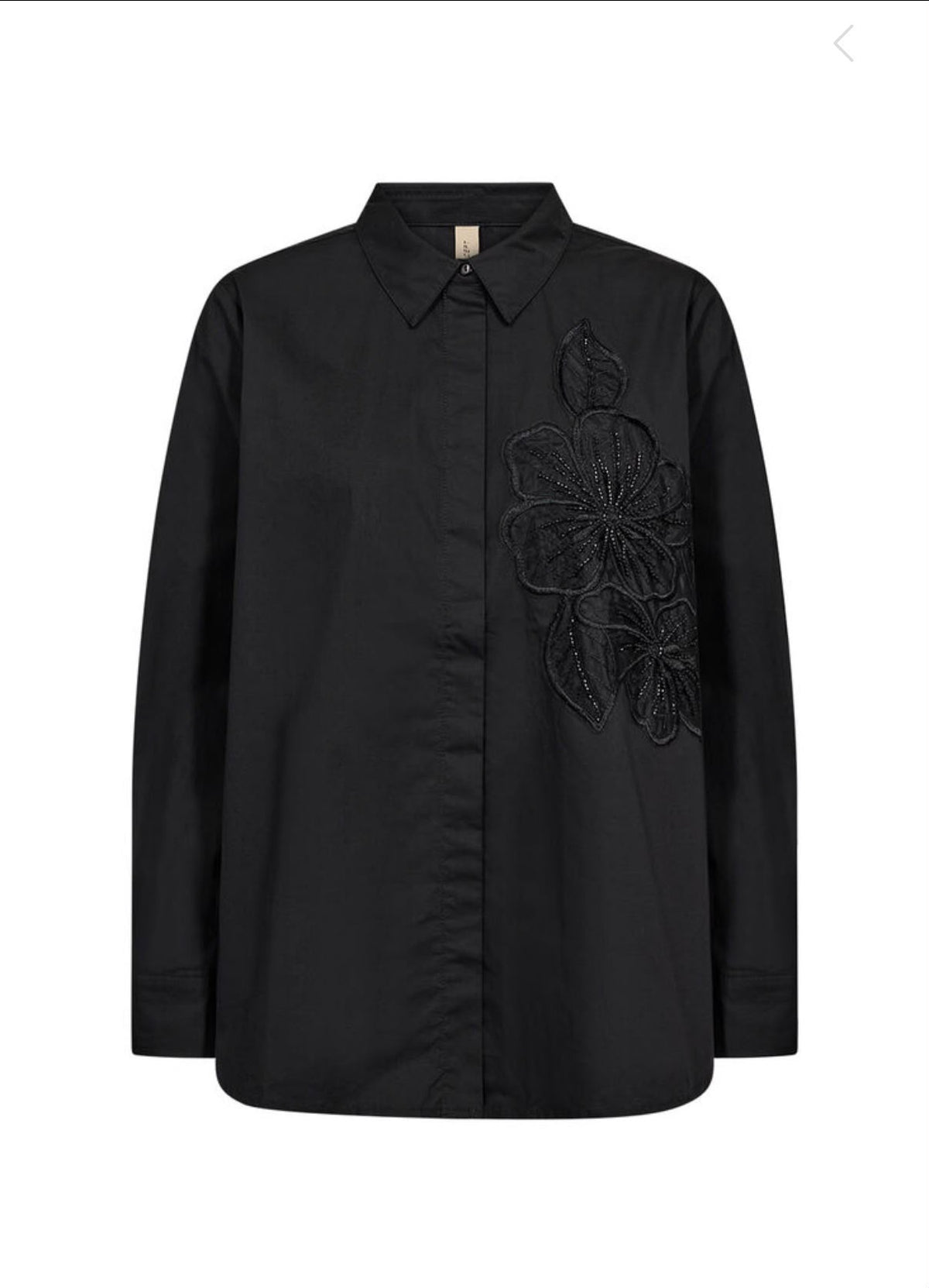 CAMICIA CON FIORE APPLICATO
