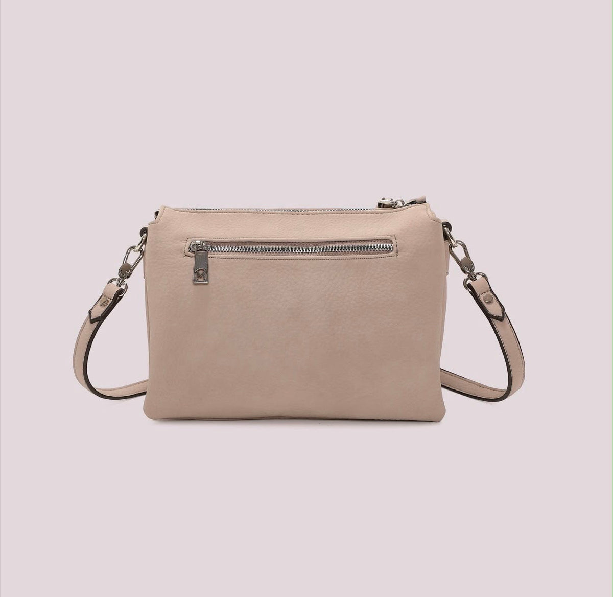 BORSA A TRACOLLA CON FIANCHI EFFETTO CAMOSCIO- MIMI’ MUA’