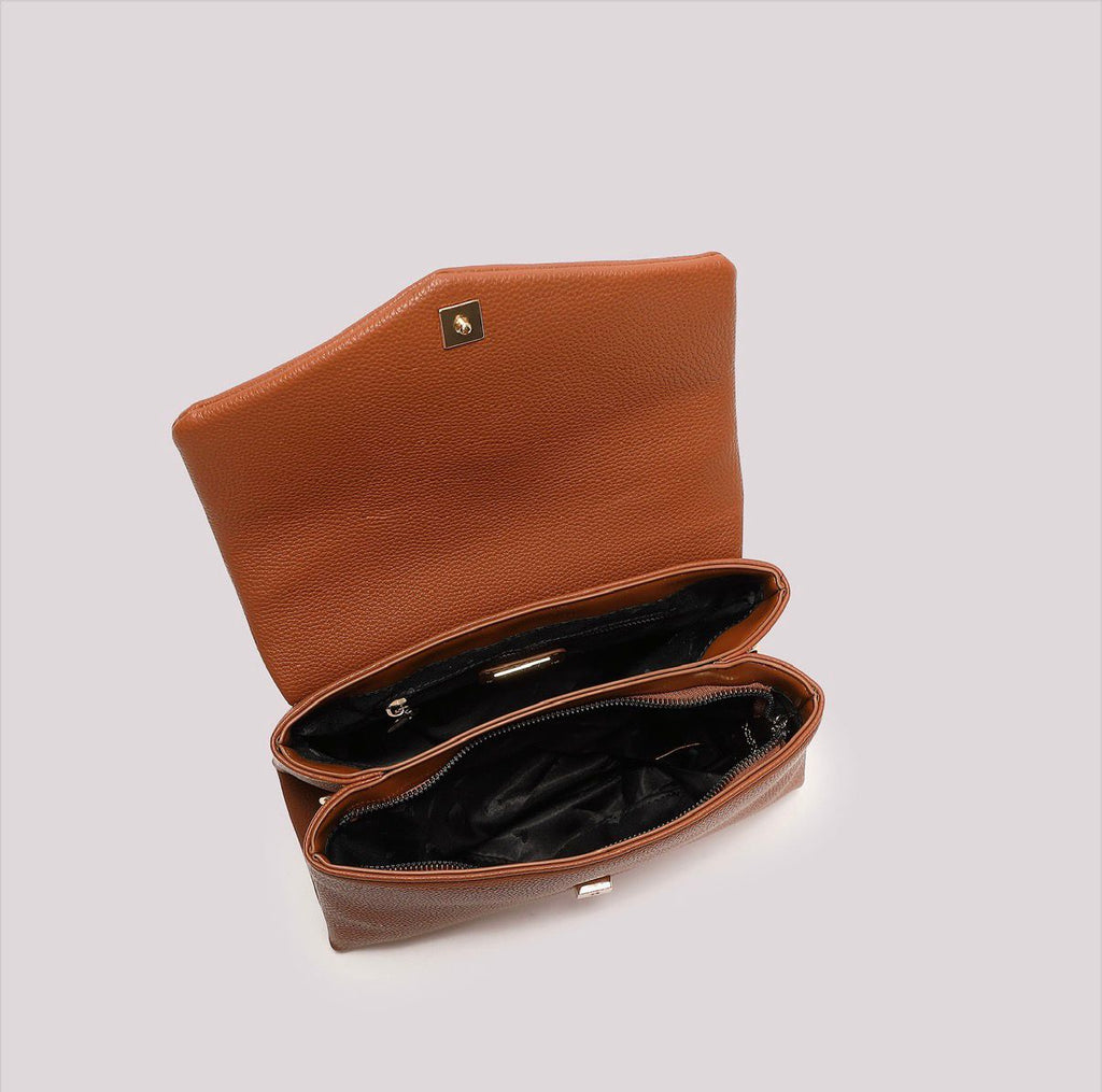 BORSA A MANO CON CUCITURE A VISTA MISURA MIDI- MIMI’ MUA’