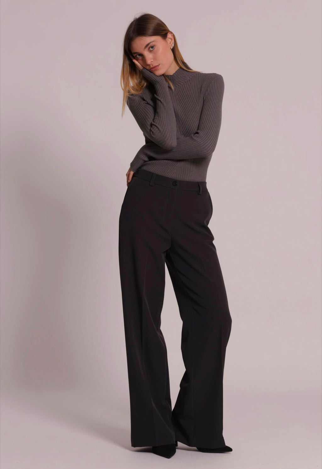 GIACCA LUNGA DOPPIO PETTO IN TESSUTO TECNICO ( completo pantalone nella categoria pantaloni)- MIMI’ MUA’