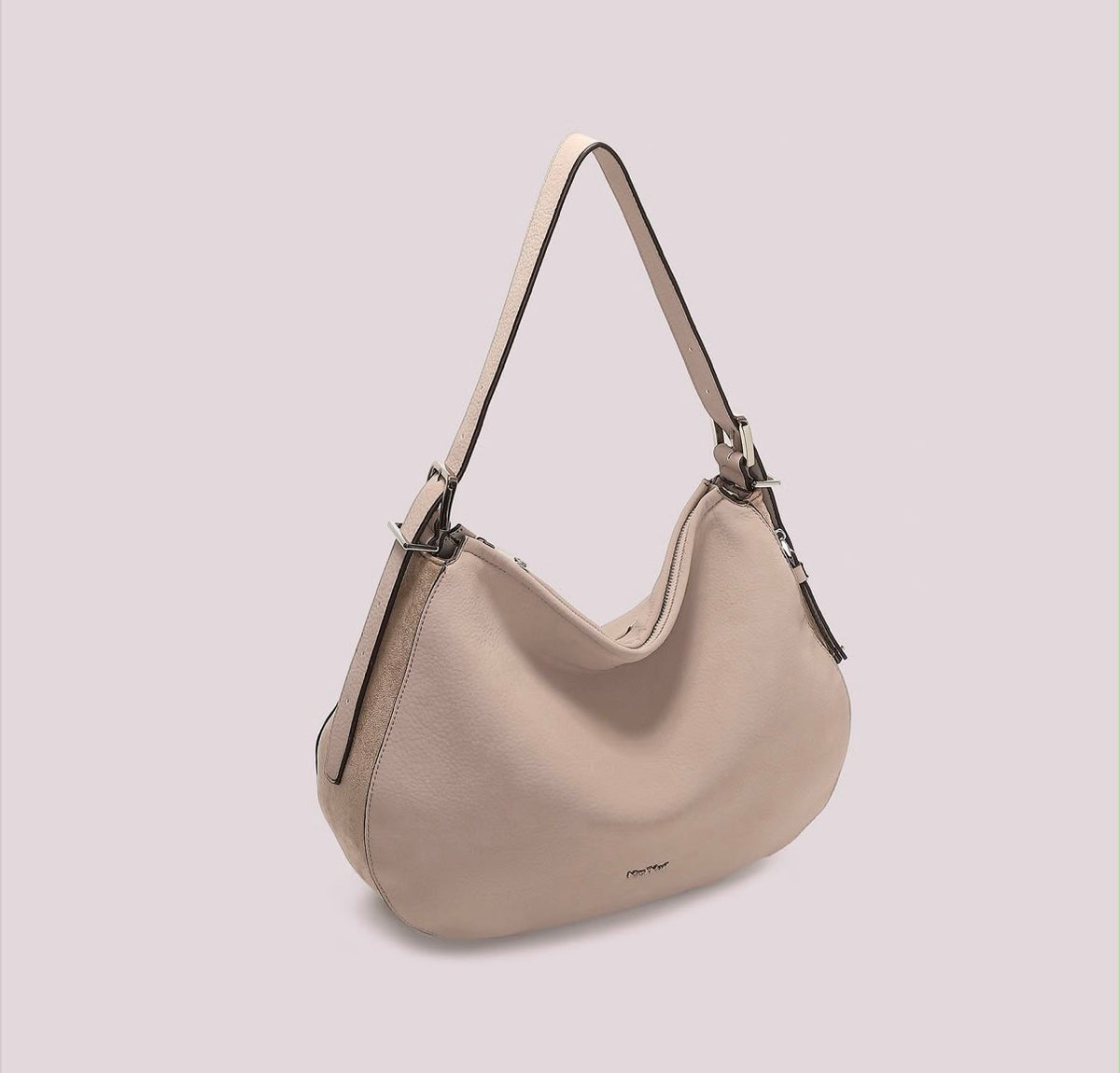 BORSA A SPALLA  CON FIANCHI EFFETTO CAMOSCIO- MIMI’ MUA’