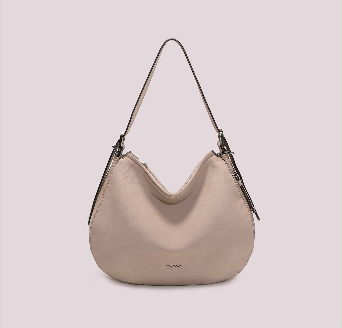 BORSA A SPALLA  CON FIANCHI EFFETTO CAMOSCIO- MIMI’ MUA’