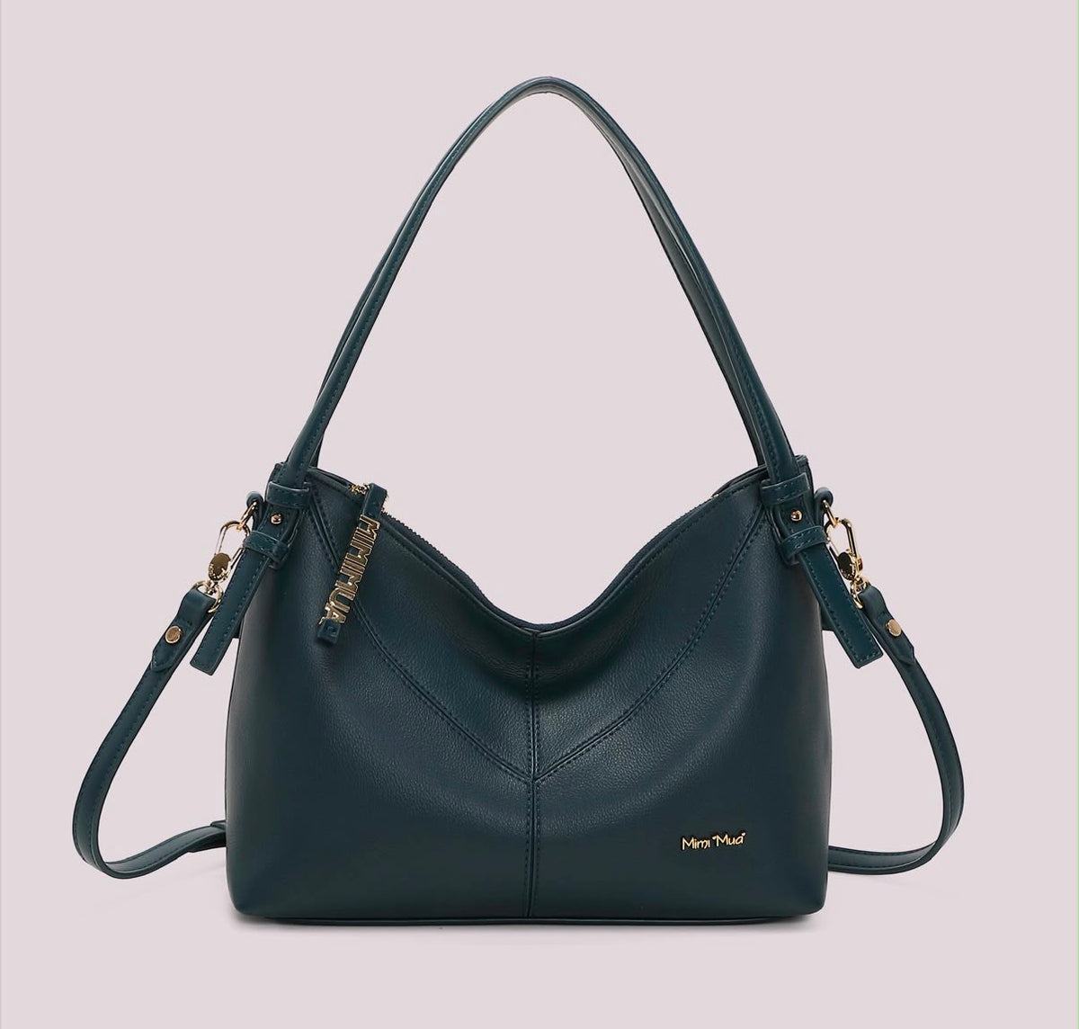 BORSA A SPALLA CON LETTERE- MIMI’ MUA’ SULLA ZIP
