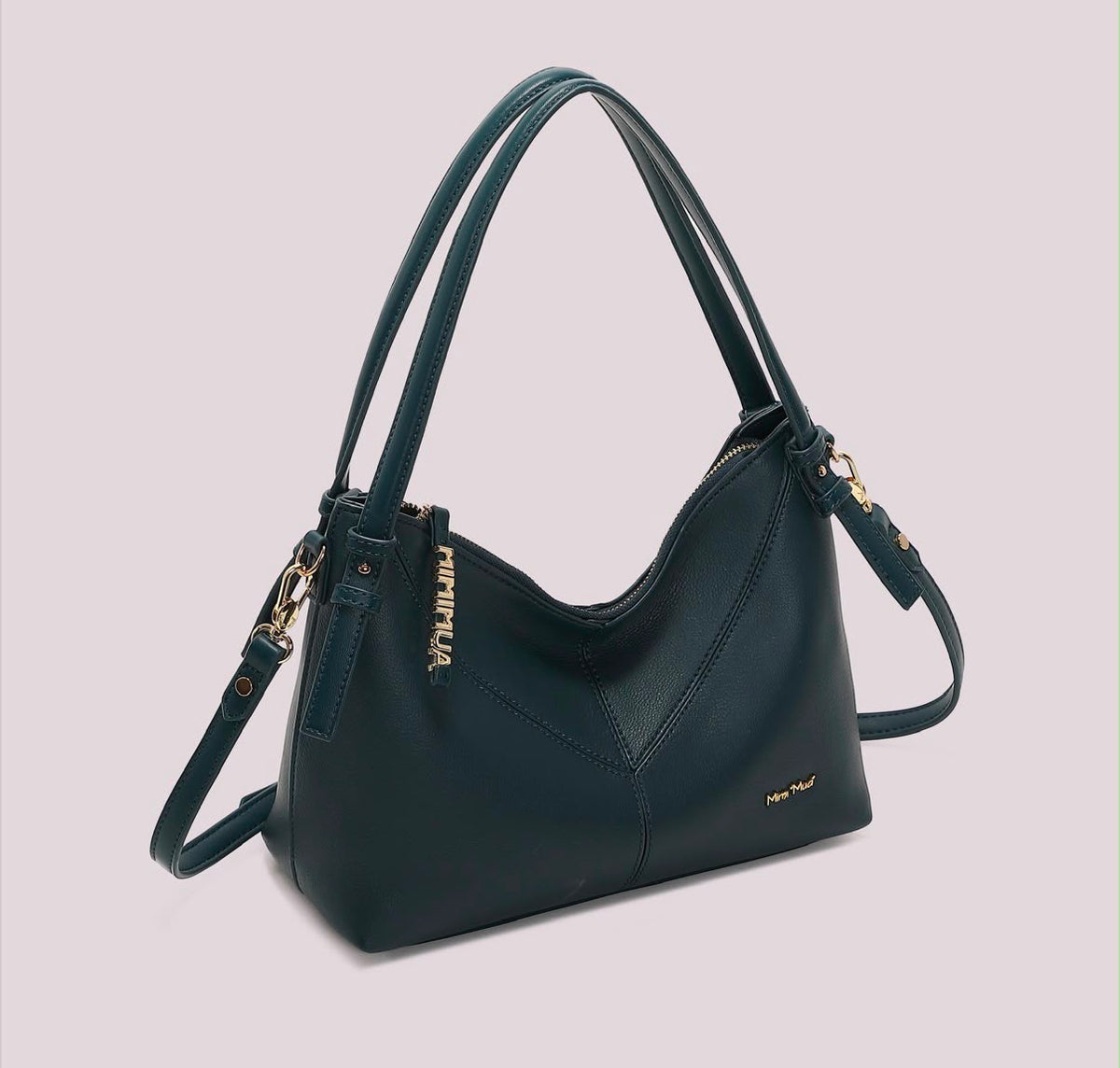 BORSA A SPALLA CON LETTERE- MIMI’ MUA’ SULLA ZIP