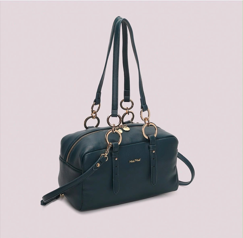 BORSA A SPALLA CON DETTAGLIO ANELLI AI MANICI-MIMI’ MUA’