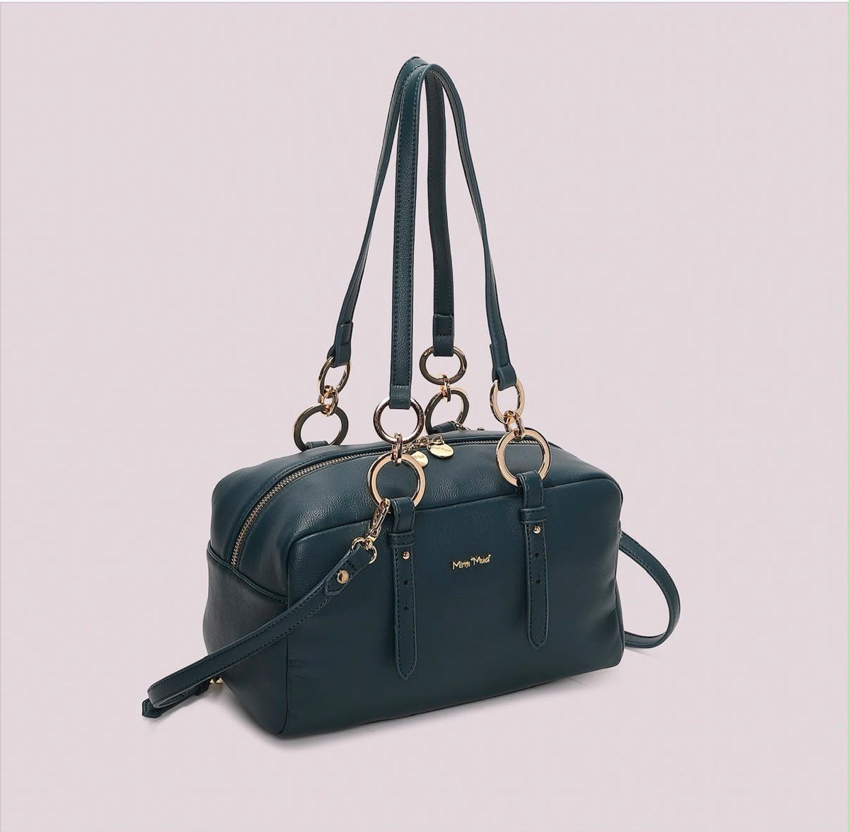 BORSA A SPALLA CON DETTAGLIO ANELLI AI MANICI-MIMI’ MUA’