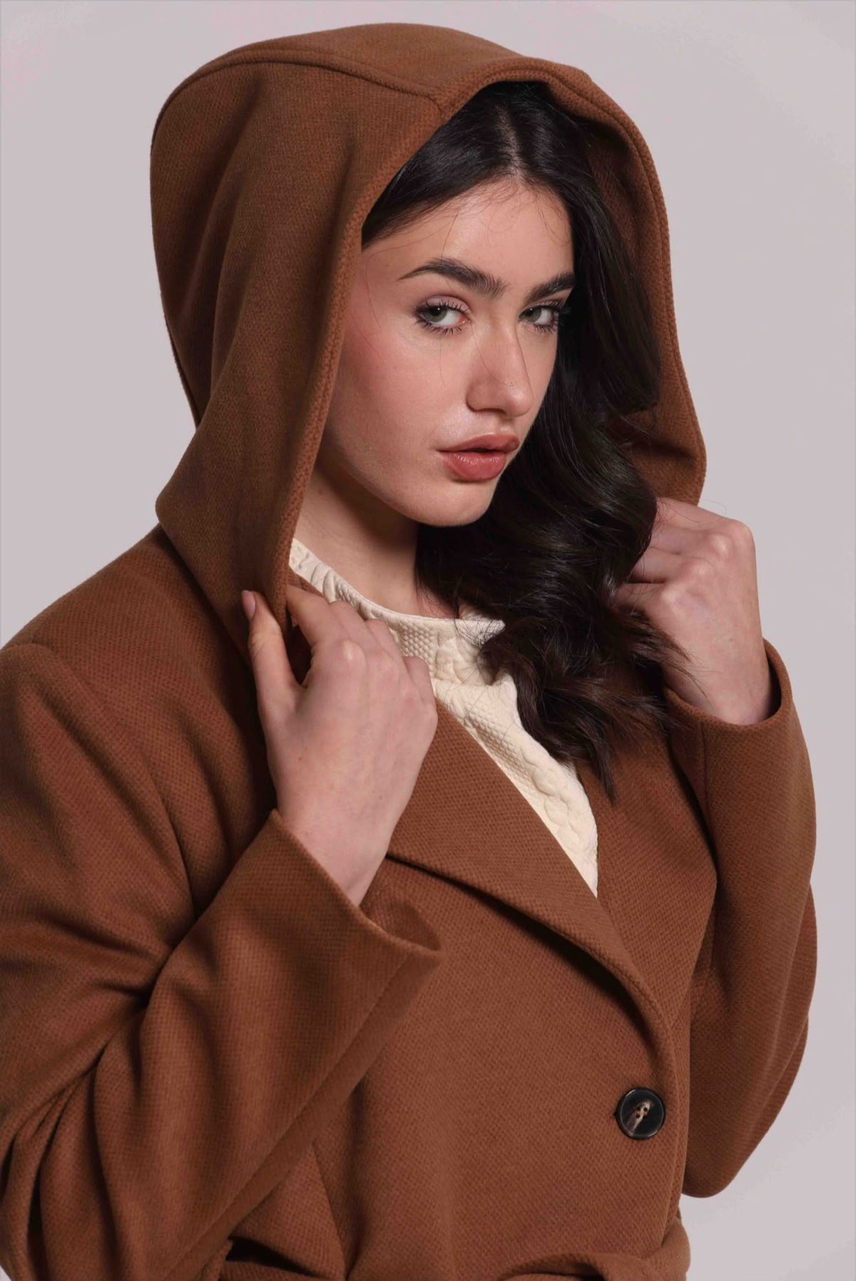 CAPPOTTO LUNGO CON CAPPUCCIO