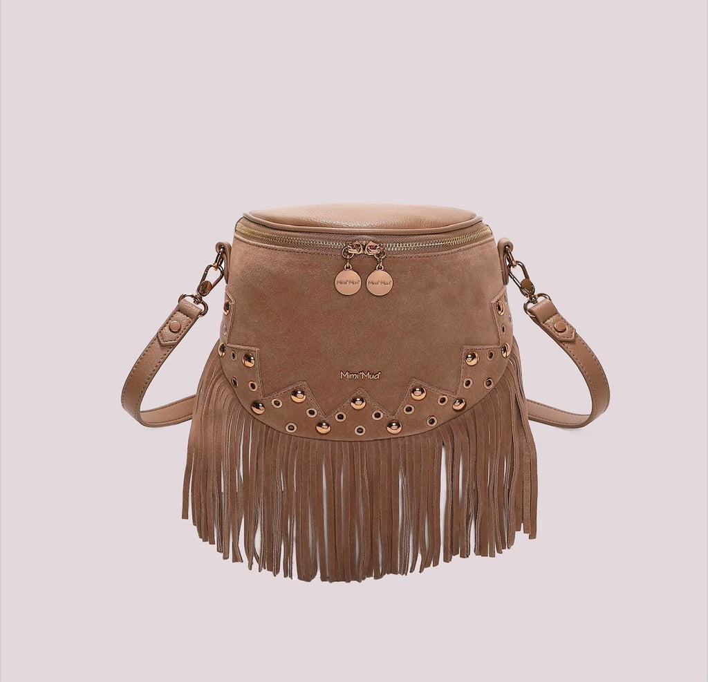 BORSA MARSUPIO CON FRANGE E BORCHIE- MIMI’ MUA’