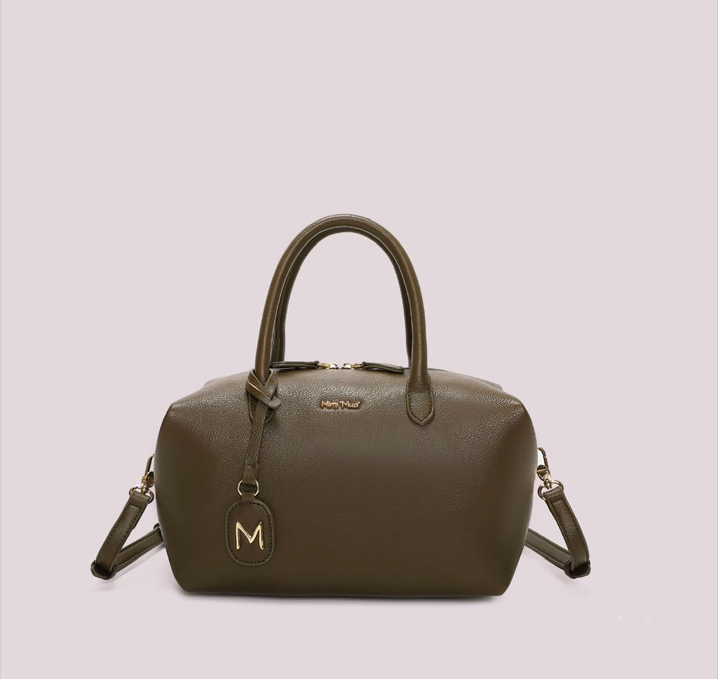 BORSA A BAULETTO MEDIA CON TARGHETTA LOGATA MIMI’ MUA’