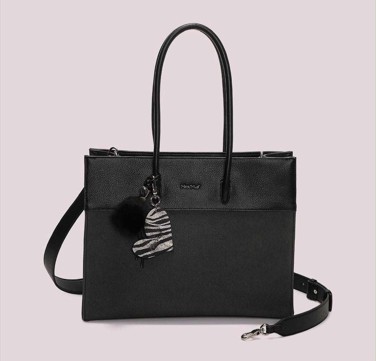 BORSA TOTE CON CHARM E CUORE- MIMI’ MUA’