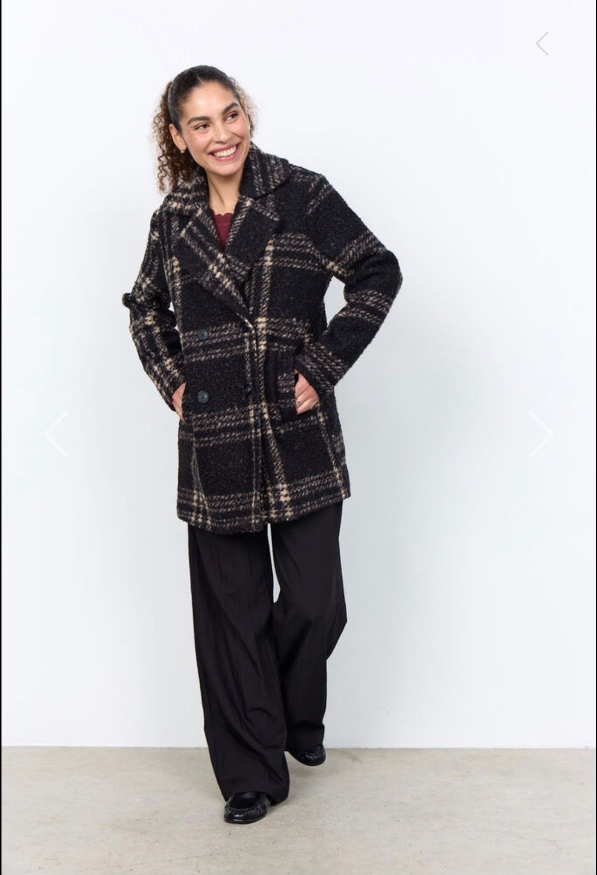 CAPPOTTO CHECK- Lunghezza MIDI doppiopetto