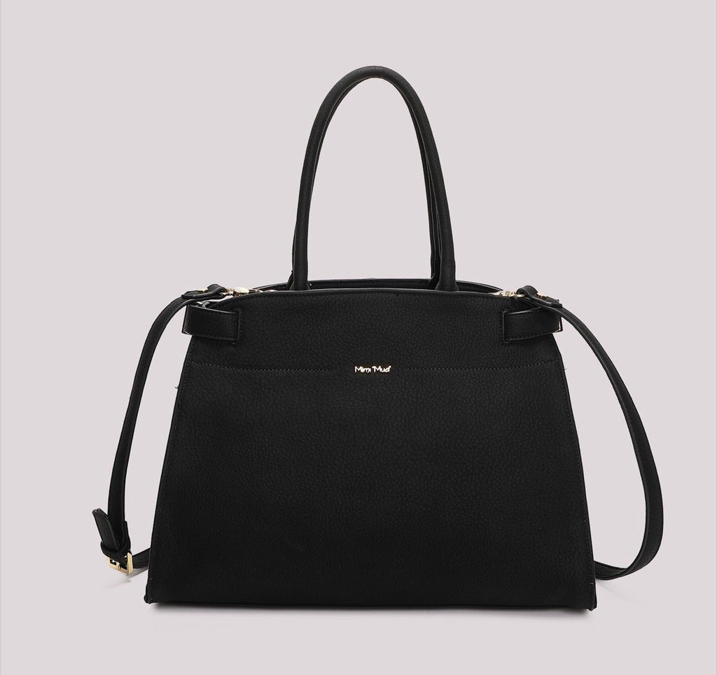 BORSA SHOPPING CON FIANCHI EFFETTO CAMOSCIO MISURA MAXI- MIMI’ MUA’