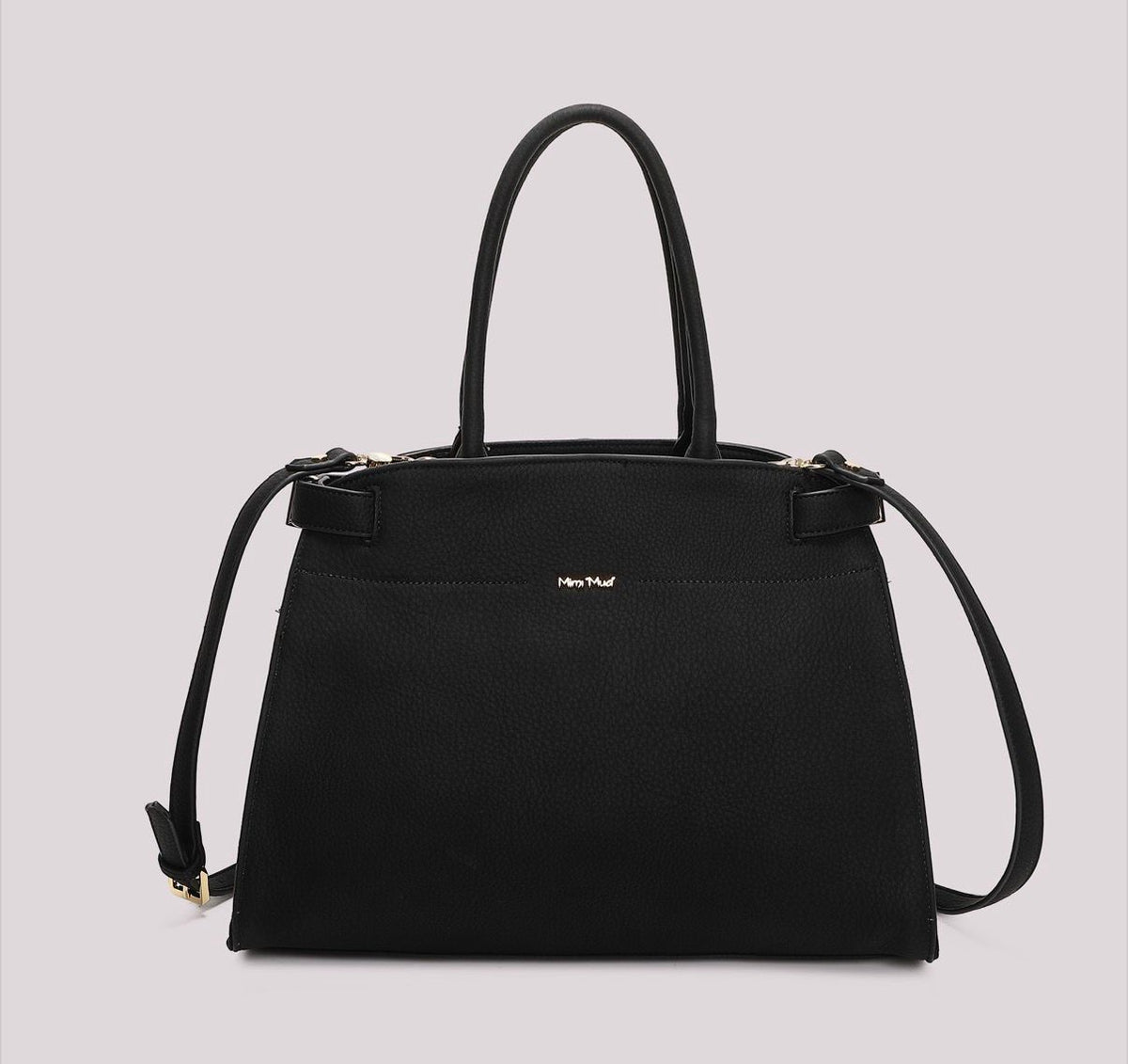 BORSA SHOPPING CON FIANCHI EFFETTO CAMOSCIO MISURA MAXI- MIMI’ MUA’