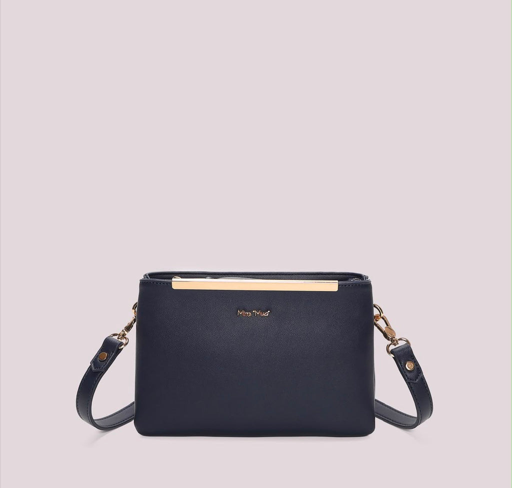 BORSA A TRACOLLA CON DETTAGLIO DORATO MIMI’ MUA’