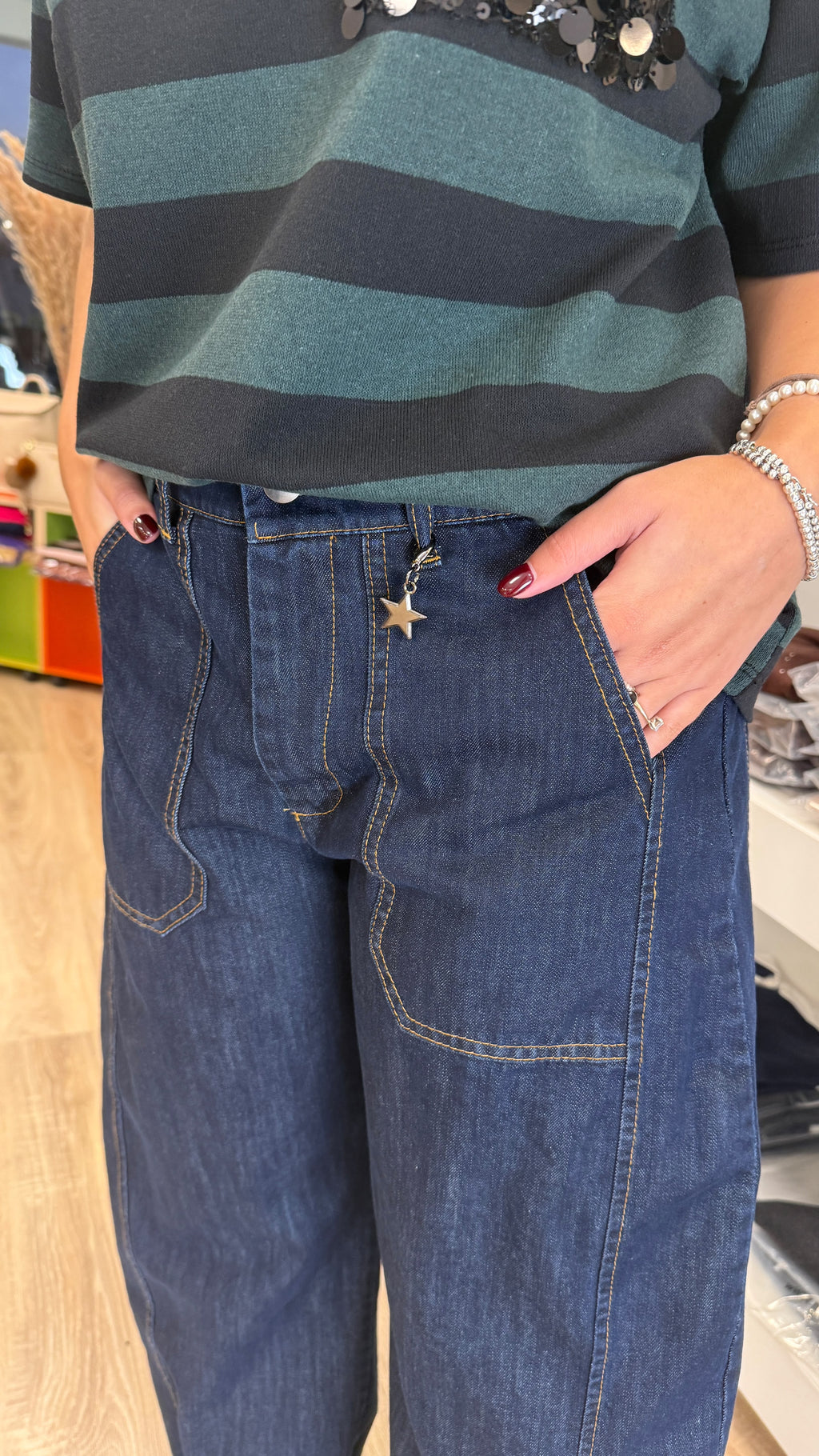 JEANS BAGGY modello stellina