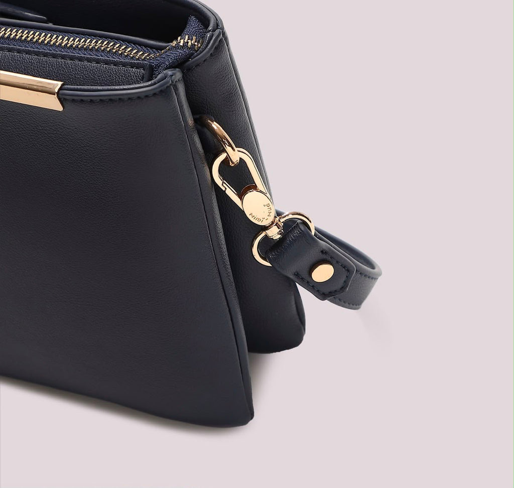 BORSA A TRACOLLA CON DETTAGLIO DORATO MIMI’ MUA’