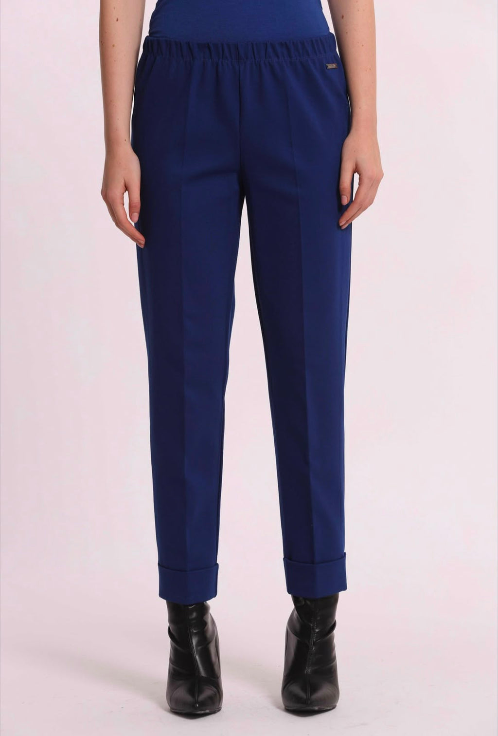 PANTALONE CON RISVOLTO IN PUNTO MILANO- MIMI’ MUA’
