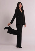 PANTALONE PALAZZO IN TESSUTO TECNICO CON ELASTICO SUL RETRO( completo giacca nella categoria blazer/tailleur)- MIMI’ MUA’