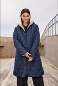 PIUMINO / TEDDY REVERSIBILE blu lunghezza midi