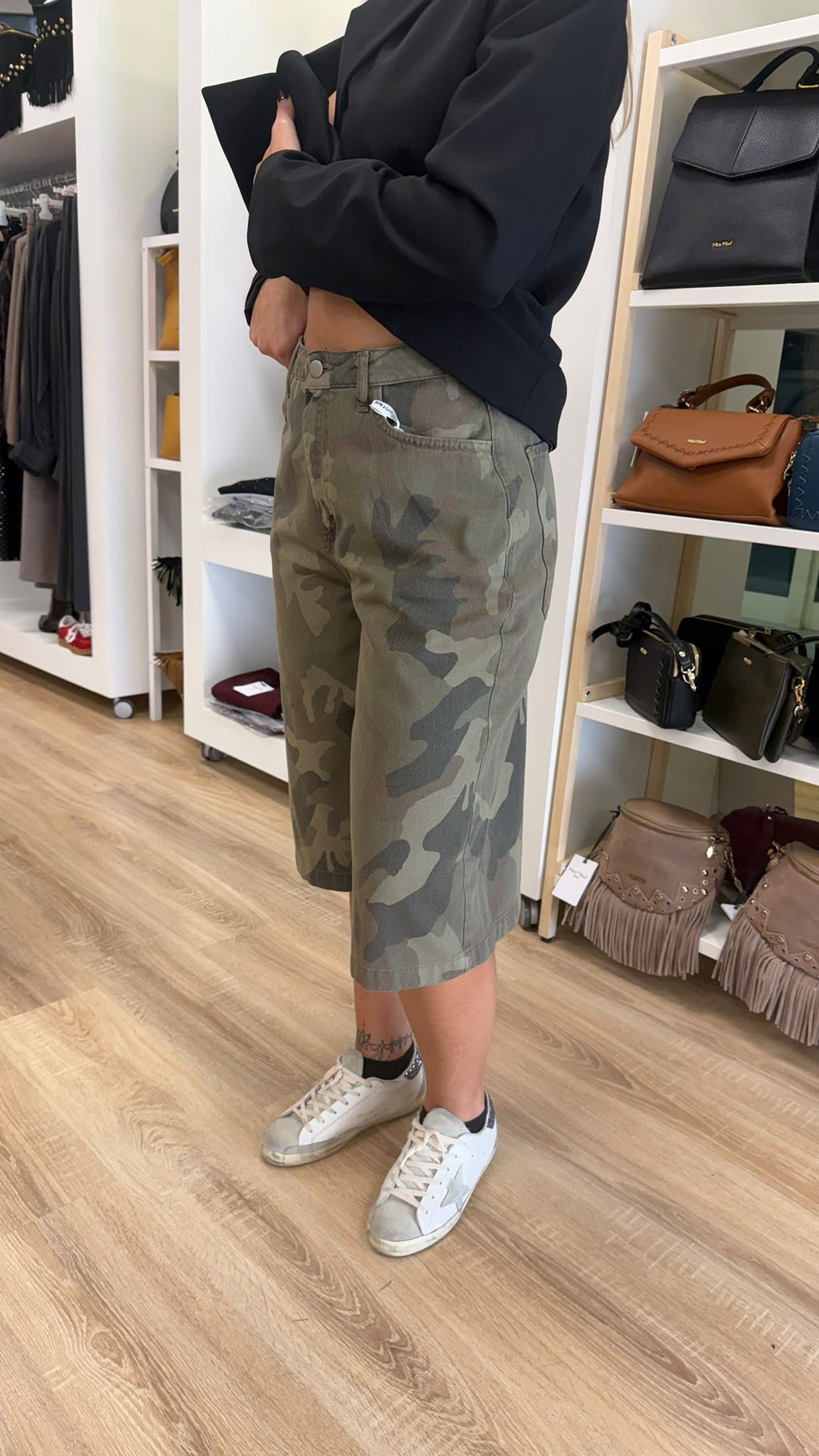 BERMUDA DENIM MILITARE
