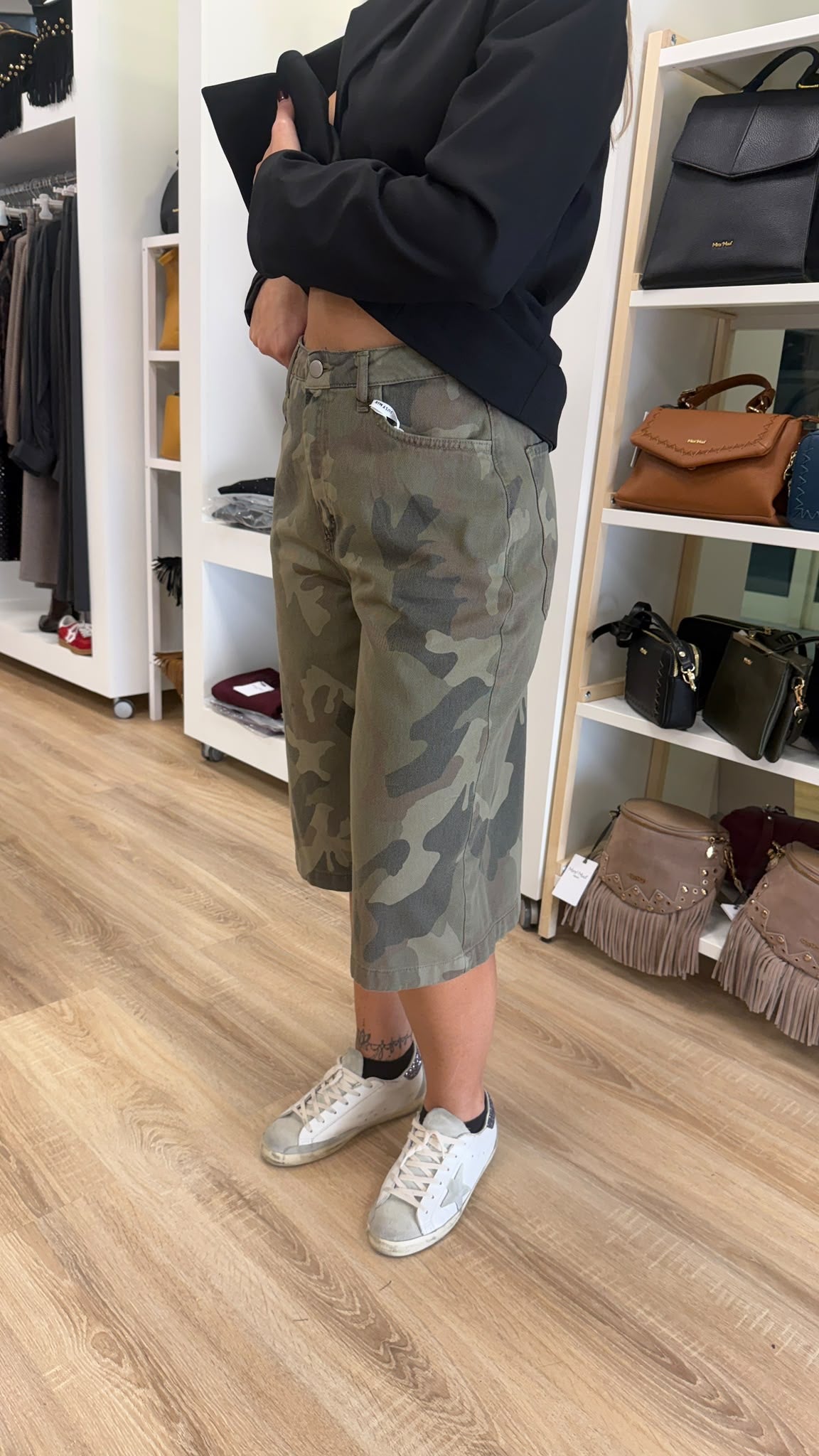 BERMUDA DENIM MILITARE