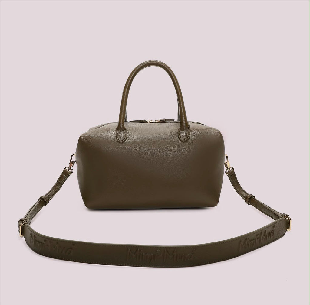 BORSA A BAULETTO MEDIA CON TARGHETTA LOGATA MIMI’ MUA’