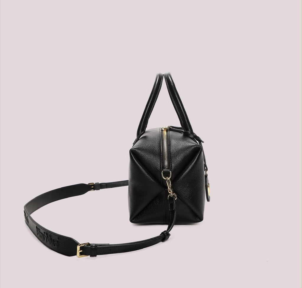 BORSA A BAULETTO MEDIA CON TARGHETTA LOGATA MIMI’ MUA’