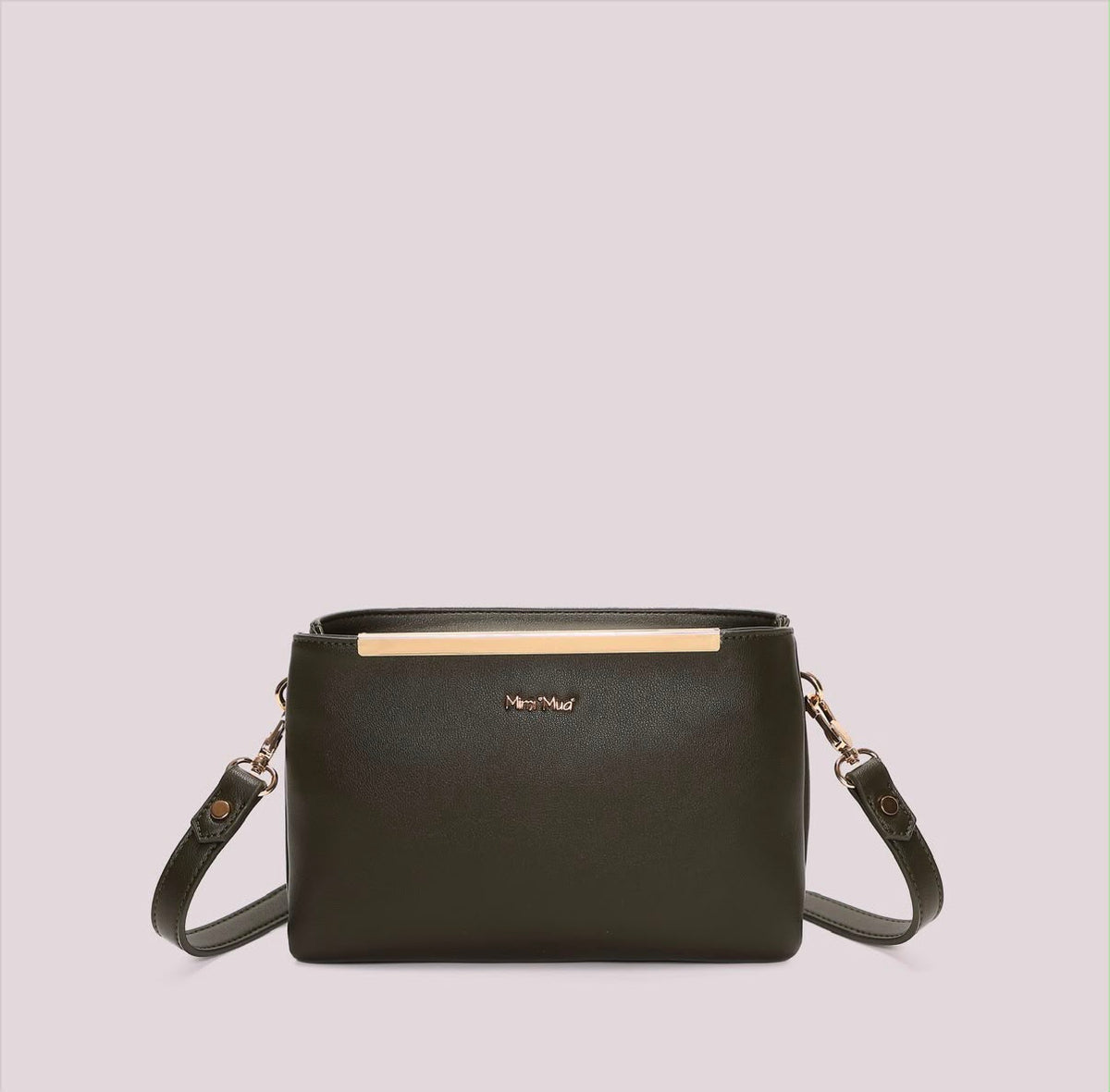 BORSA A TRACOLLA CON DETTAGLIO DORATO MIMI’ MUA’