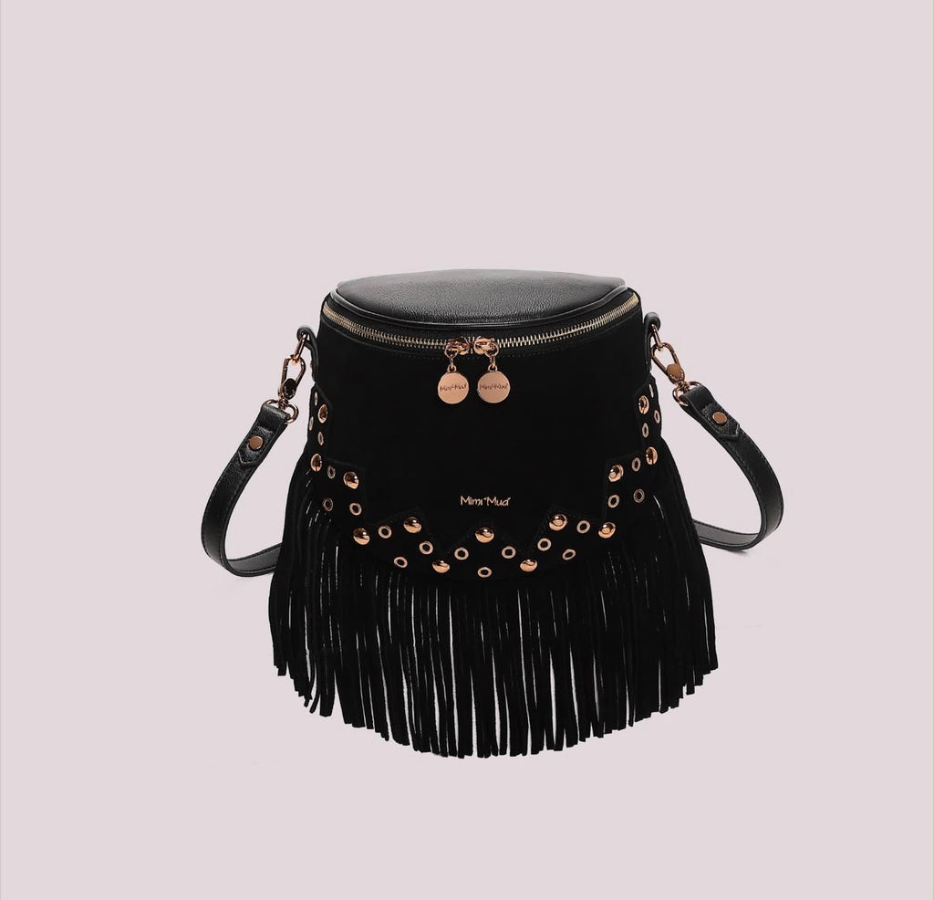 BORSA MARSUPIO CON FRANGE E BORCHIE- MIMI’ MUA’