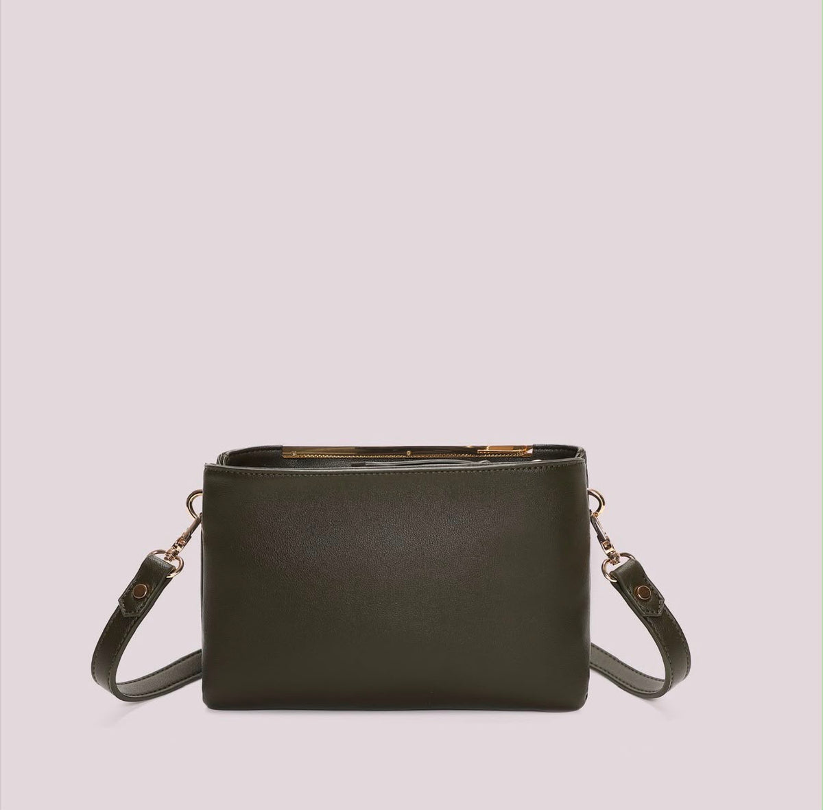 BORSA A TRACOLLA CON DETTAGLIO DORATO MIMI’ MUA’