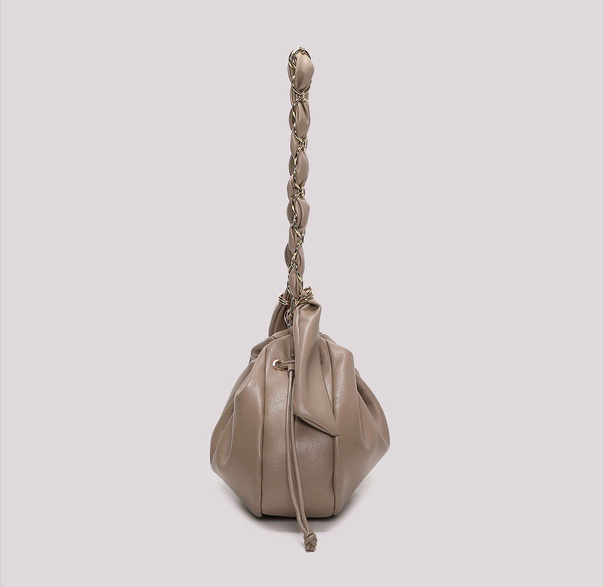 BORSA A SPALLA CON CATENA SUI MANICI MISURA MIDI- MIMI’ MUA’