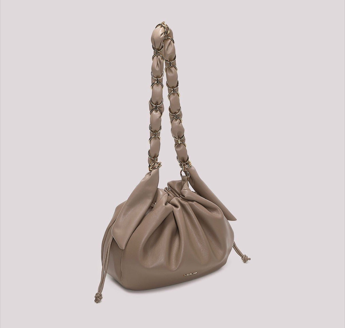 BORSA A SPALLA CON CATENA SUI MANICI MISURA MIDI- MIMI’ MUA’