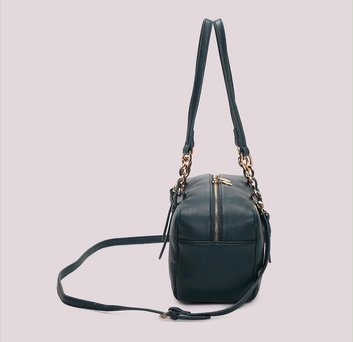 BORSA A SPALLA CON DETTAGLIO ANELLI AI MANICI-MIMI’ MUA’