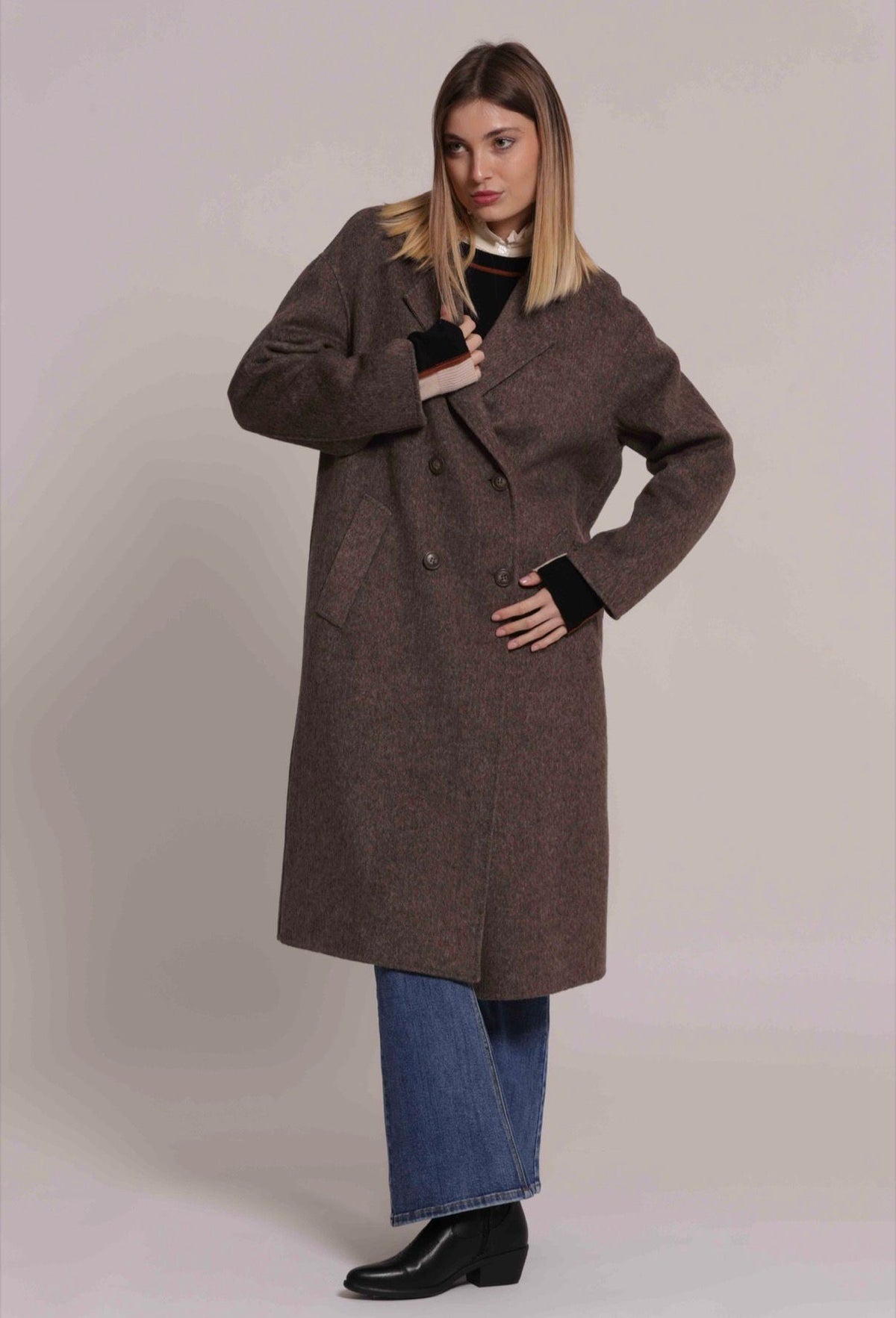 CAPPOTTO LUNGO DOPPIO PETTO- MIMI’ MUA’