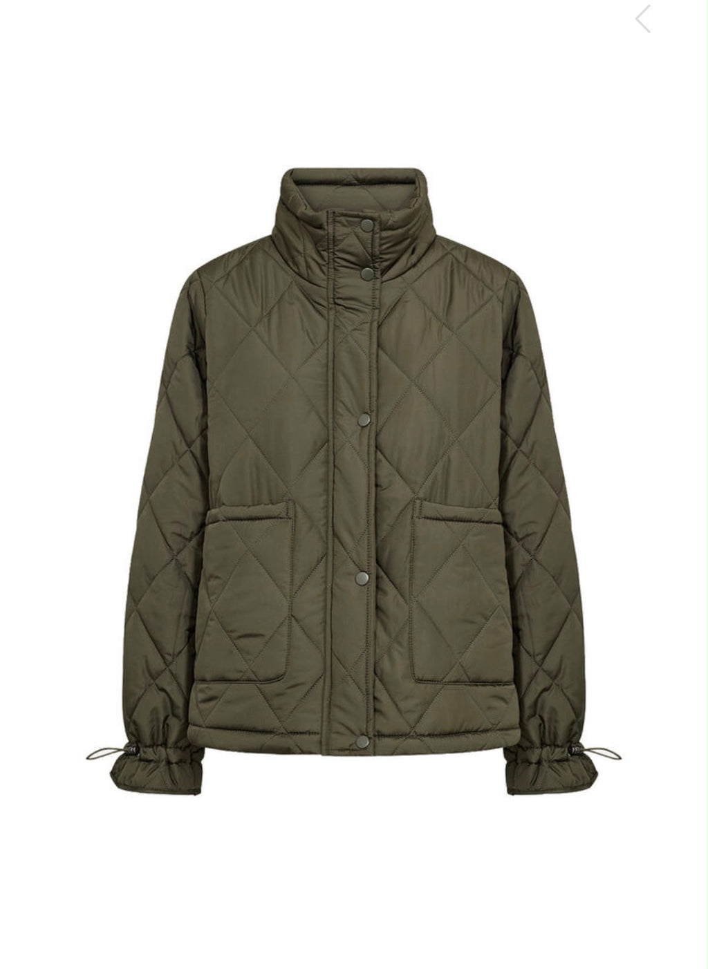 PIUMINO IMBOTTITO CON TRAMA LOSANGHE verde bosco