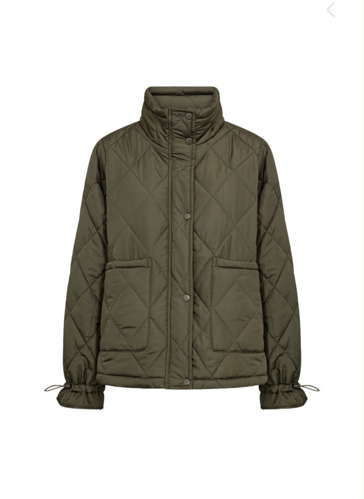 PIUMINO IMBOTTITO CON TRAMA LOSANGHE verde bosco