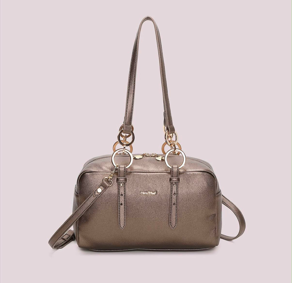 BORSA A SPALLA CON DETTAGLIO ANELLI AI MANICI-MIMI’ MUA’