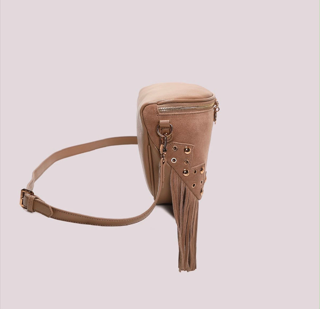 BORSA MARSUPIO CON FRANGE E BORCHIE- MIMI’ MUA’