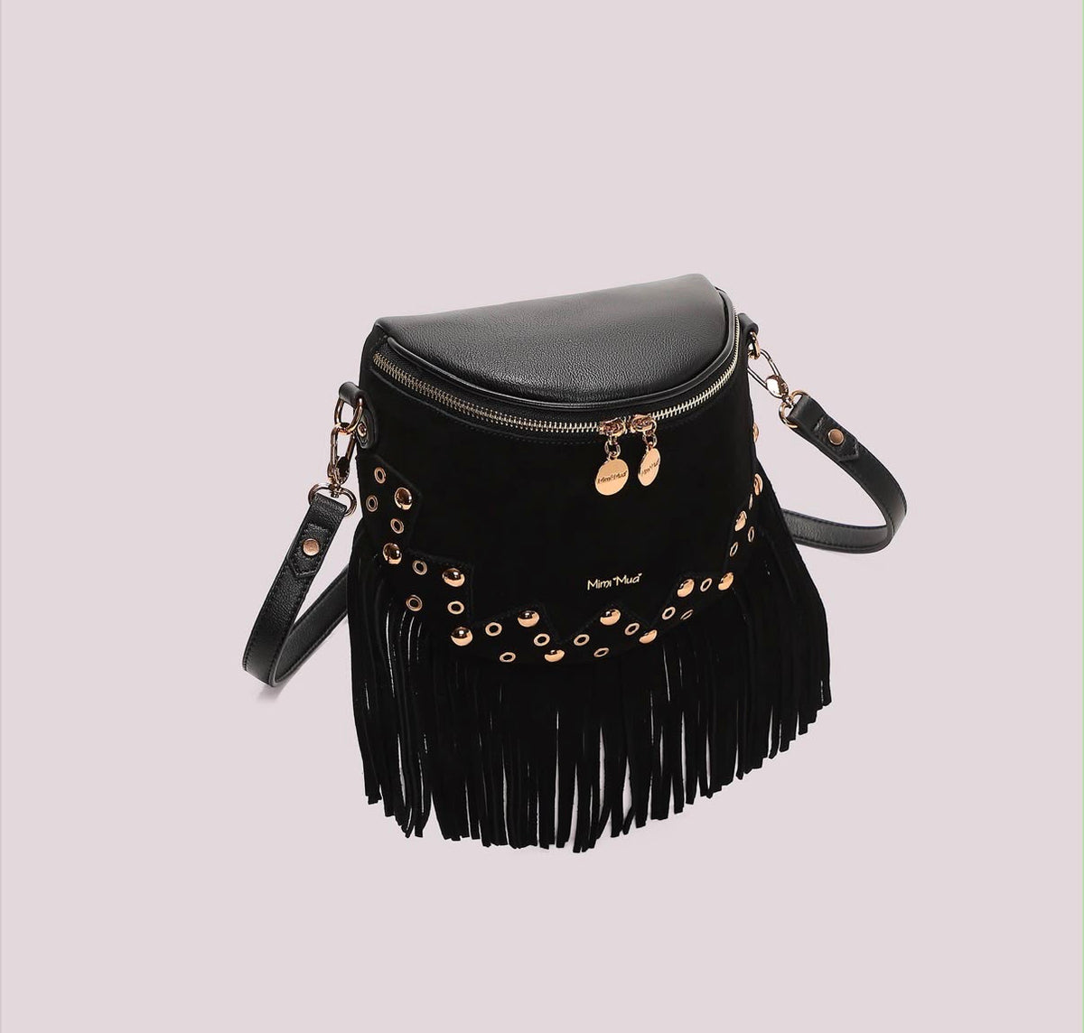 BORSA MARSUPIO CON FRANGE E BORCHIE- MIMI’ MUA’