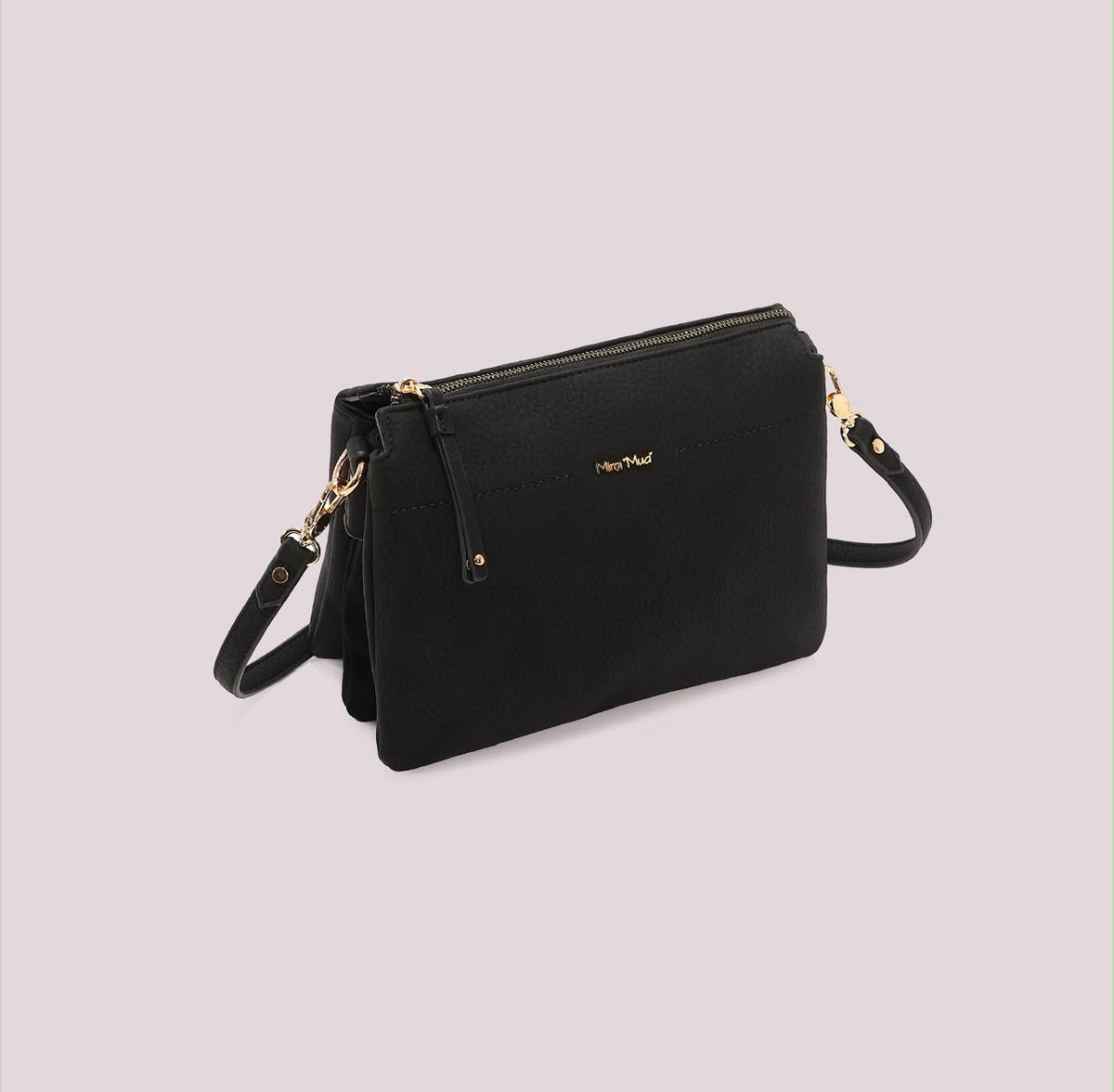BORSA A TRACOLLA CON FIANCHI EFFETTO CAMOSCIO- MIMI’ MUA’