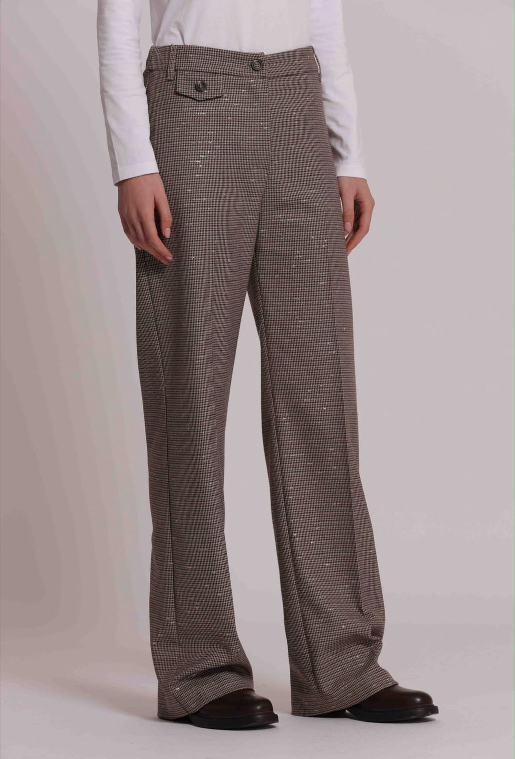 GIACCA BOMBER IN PIED DE POULE LUREX-COMPLETO CON PANTALONE NELLA SEZIONE PANTALONI