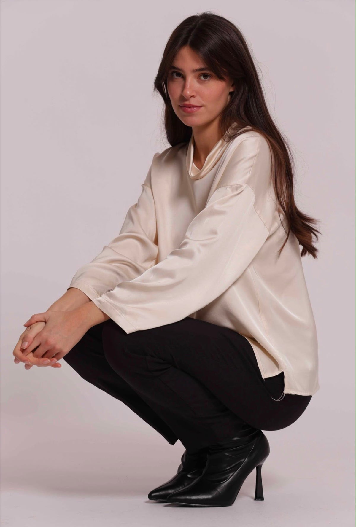BLUSA OVER IN RASO VISCOSA-MIMI’ MUA’