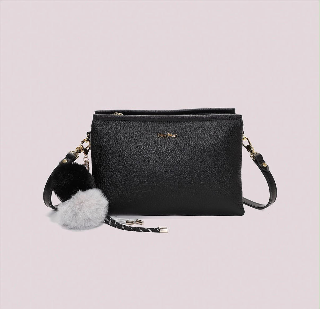 BORSA A TRACOLLA CON DETTAGLIO APPESO- MIMI’ MUA’
