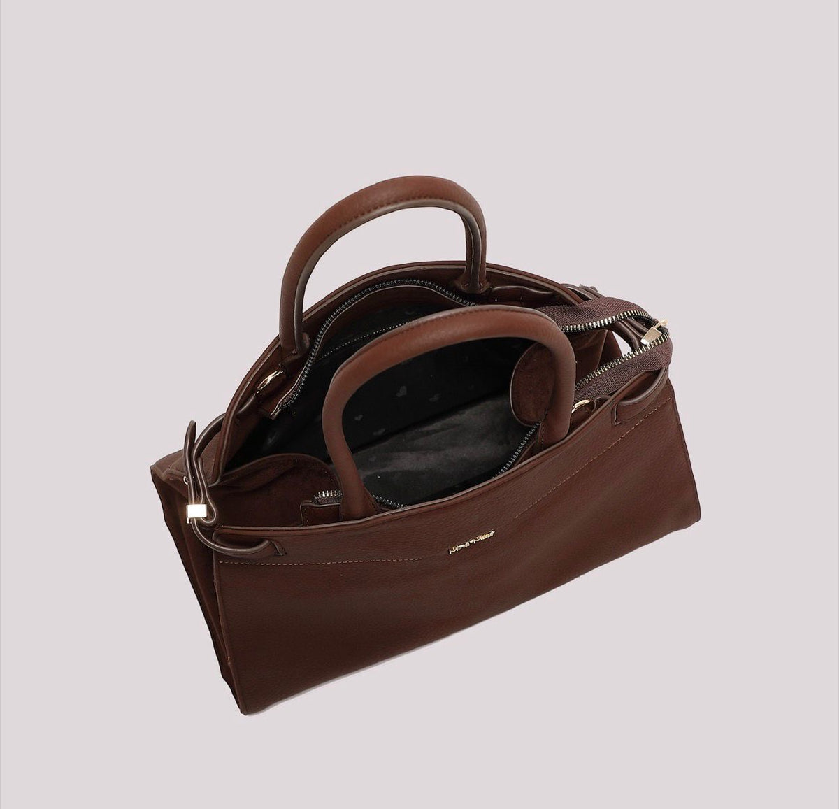 BORSA SHOPPING CON FIANCHI EFFETTO CAMOSCIO MISURA MAXI- MIMI’ MUA’