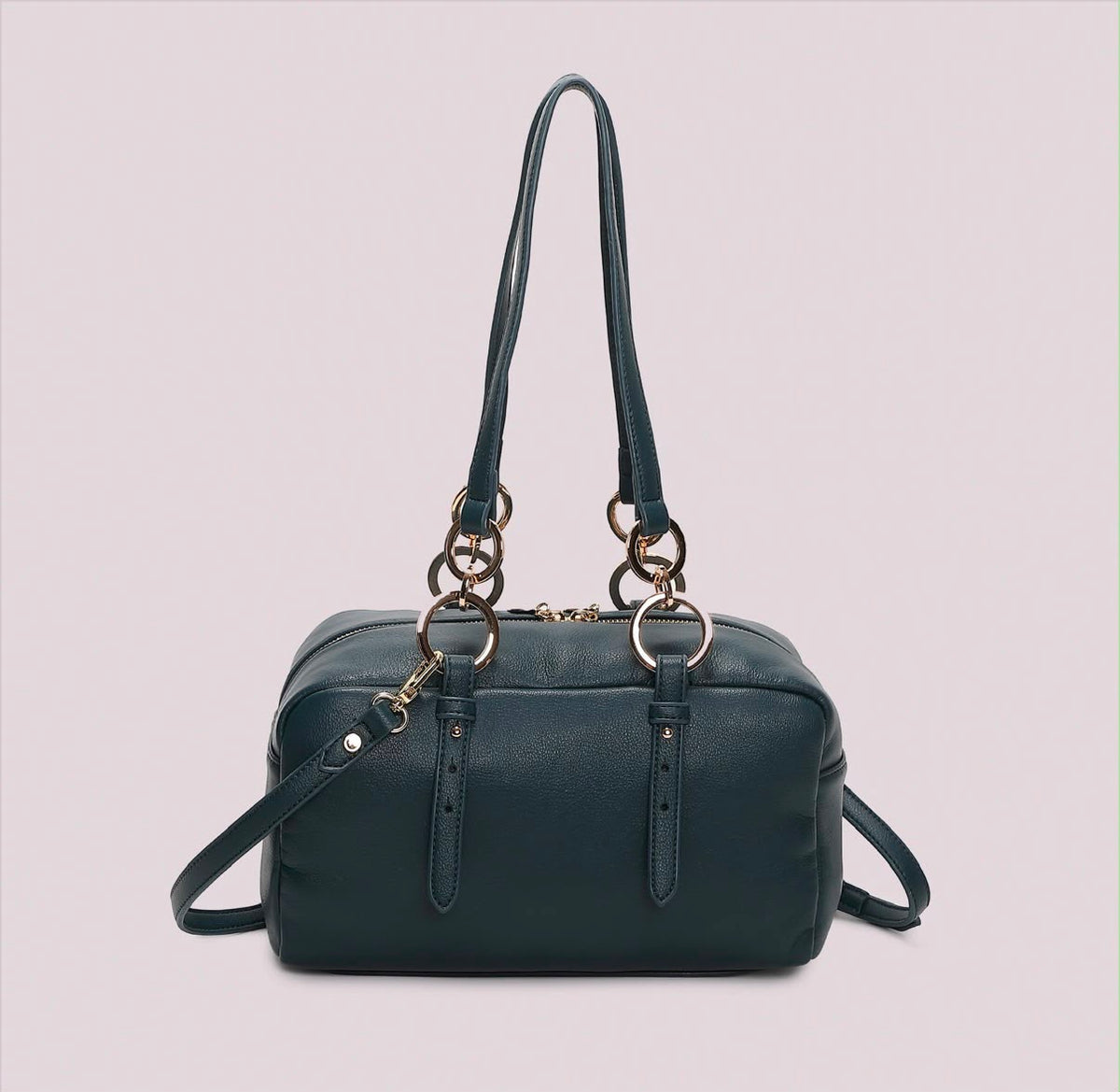 BORSA A SPALLA CON DETTAGLIO ANELLI AI MANICI-MIMI’ MUA’