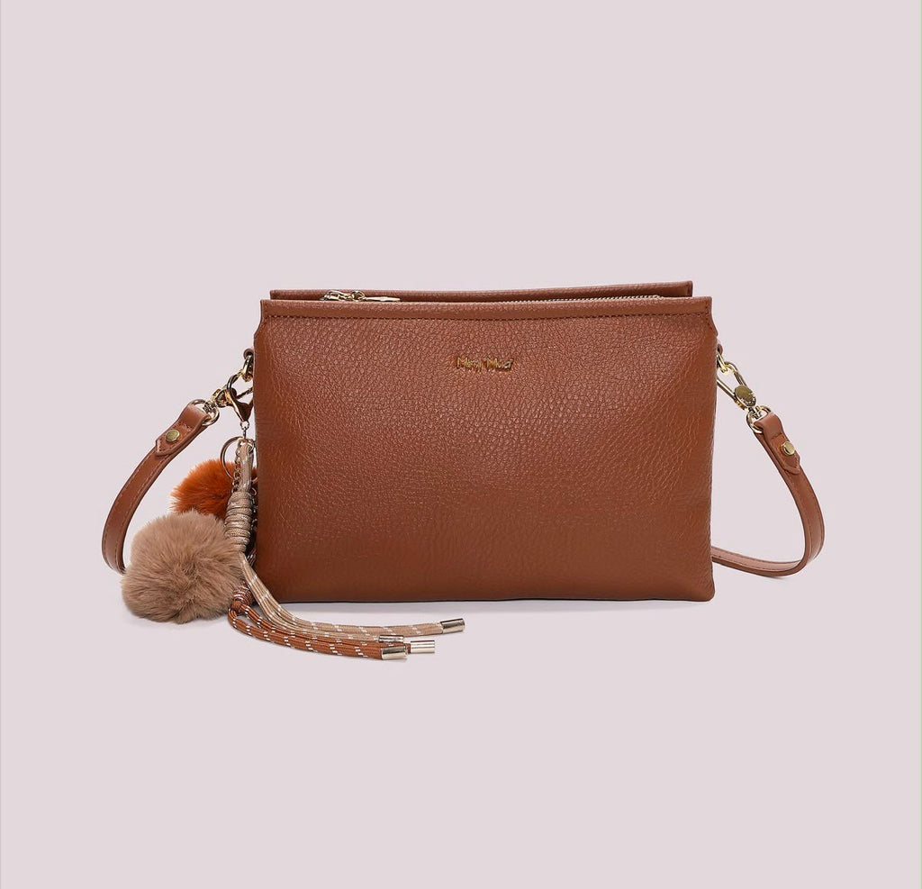 BORSA A TRACOLLA CON DETTAGLIO APPESO- MIMI’ MUA’