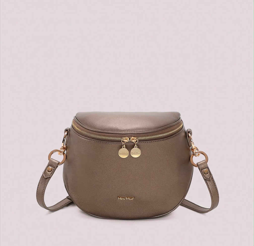 BORSA MARSUPIO CON DETTAGLIO ANELLI AI MANICI- MIMI’ MUA’