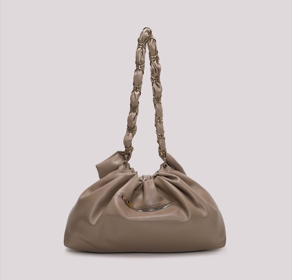 BORSA A SACCA CON CATENA SUI MANICI MISURA MAXI- MIMI’ MUA’